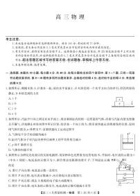 湖北省九师联盟2025届高三下学期4月质量检测（W）-物理试题+答案