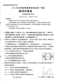 2025届甘肃省白银市靖远县多校高三下学期5月联考（三模）物理试题（高考模拟）
