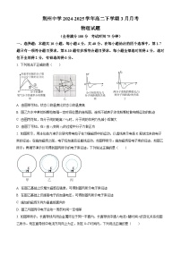 湖北省荆州中学2024-2025学年高二下学期3月月考物理试卷（原卷版+解析版）