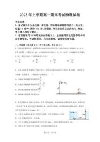 湖南省邵阳市第二中学2022-2023学年高一下学期期末考试 物理试卷（含答案）