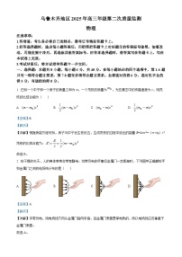 新疆维吾尔自治区乌鲁木齐市2025届高三下学期3月二模物理试卷（Word版附解析）