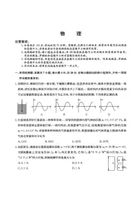2025届河南省豫北六校高三下学期5月联合模拟考试物理试题（高考模拟）