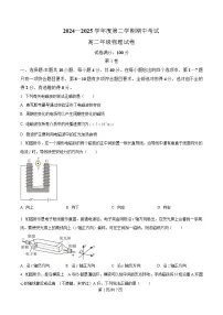 湖北省武汉市2024-2025学年高二下学期期中考试物理试卷（Word版附解析）