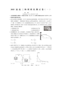 2025届河南省豫西名校高三下学期模拟考试（一）物理（图片版）试题