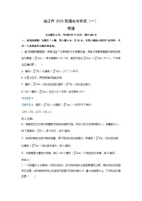 2025届广东省湛江市高三下学期普通高考测试（一）物理及答案试卷（解析版）