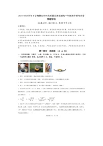广东省佛山市S6高质量发展联盟2024-2025学年高一下学期期中联考（图片版）物理试题