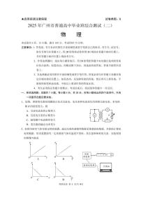 2025届广东省广州市高三下学期二模物理试卷（含答案）