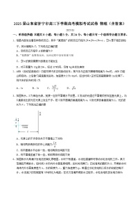 2025届山东省济宁市高三下学期高考模拟考试试卷 物理（含答案）