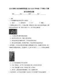 2025届浙江省县域教研联盟2024-2025学年高三下学期5月模拟考试物理试题（无答案）