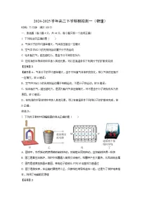 江苏省南京市2024-2025学年高二下学期3月月考物理试题（解析版）