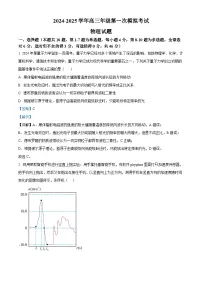 江西省新余市2025届高三上学期第一次模拟考试物理试卷（Word版附解析）