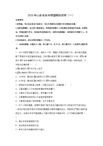 2025年山东省高考模拟（一）物理试题（解析版）