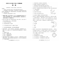 2025届湖北省武汉市武昌区高三下学期5月质量检测物理试卷（高考模拟）