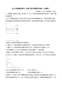 2025届安徽省高考一轮复习收官模拟卷 物理（含解析）