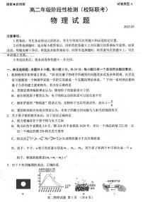 山东省部分学校2024-2025学年高二下学期阶段性检测（校级联考）物理试题