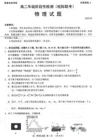山东省部分学校2024—2025学年高二年级下学期阶段性检测（校级联考）物理试题