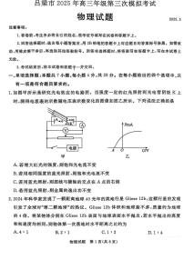 山西省吕梁市2025届高三下学期5月三模试题 物理 PDF版含解析
