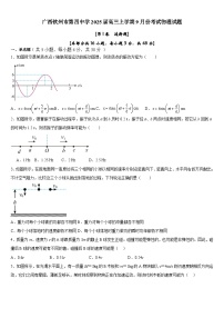 广西钦州市第四中学2024-2025学年高三上学期9月考试物理试题