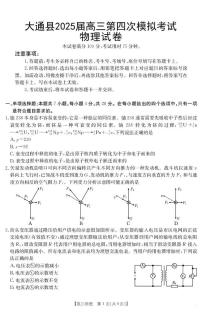 青海省西宁市大通县2025届高三下学期四模试题 物理 PDF版含解析