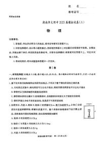 2025届湖南省长沙市湖南师范大学附属中学高三下学期三模物理试题（高考模拟）