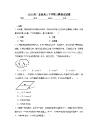2025届广东省高三下学期三模物理试题（无答案）