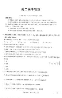 贵州省黔东南苗族侗族自治州2024-2025学年高二上学期11月期中联考物理试题