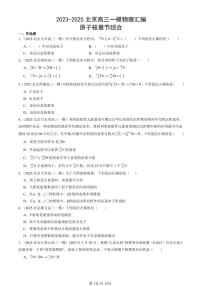 2023-2025北京高三一模[高考模拟]物理汇编：原子核章节综合