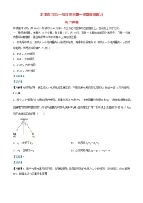 北京市2023_2024学年高二物理上学期10月月考试题含解析