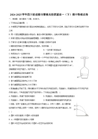 四川省成都市蓉城名校联盟2024-2025学年高一下学期期中物理试卷