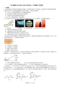 广东省佛山市2024-2025学年高二下学期6月考试物理试卷