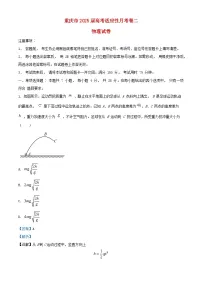 重庆市2024_2025学年高三物理上学期10月月考试卷含解析 (1)