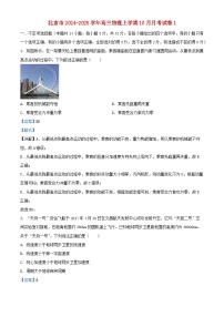 北京市2024_2025学年高三物理上学期10月月考试卷1含解析