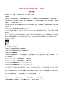 广东省2024_2025学年高一物理上学期11月联考试题含解析