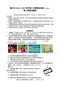 浙江省嘉兴市2024~2025学年第二学期高二期末检测物理试卷