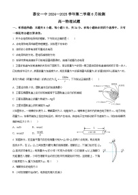 山东省泰安一中2024-2025学年第二学期高一年级6月份学情检测 物理试题（含答案）