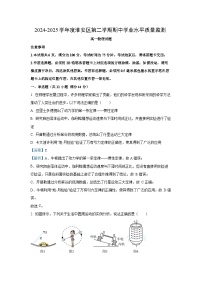 【物理】江苏省淮安市淮安区2024-2025学年高一下学期期中试题（解析版）
