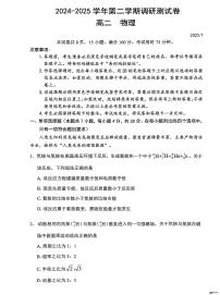 广东深圳2024-2025学年高二下学期7月期末物理试题+答案