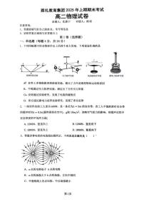 湖南雅礼中学2025年高二下学期6月期末物理试题（含答案）