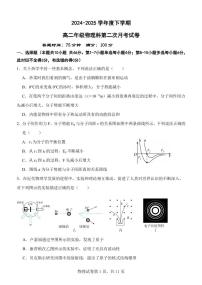 物理-辽宁省沈阳市东北育才学校2024-2025学年高二下学期第二次月考试题含答案