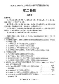 湖南省郴州市2024-2025学年高二下学期期末物理试卷（PDF版附答案）