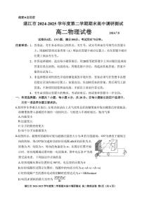 广东省湛江市2024-2025学年高二下学期期末调研考试物理试卷（含答案）