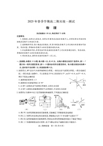 湖北省黄石市2025春季学期高二期末统一测试物理试卷