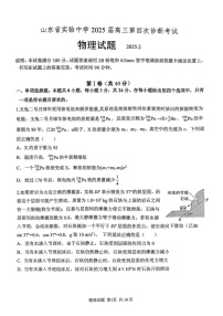 2025届山东省实验中学高三下学期第四次诊断考试-物理试题（含答案）