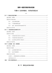 2026高考物理专题--一轮复习考点归纳复习专题学案