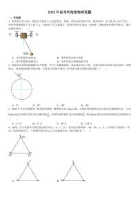 2025年高考真题 河南物理-试题（含答案）