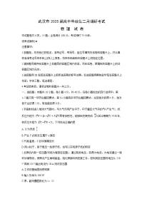 武汉市2025届高中毕业生二月调研考试物理试卷有答案