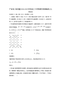 广东省八校联盟2024-2025学年高二下学期教学质量检测(二) 物理试卷(解析版)