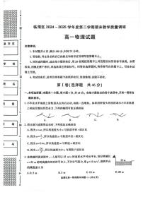 陕西省渭南市临渭区2024-2025学年高一下学期期末教学质量调研物理试卷含答案解析