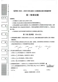 陕西省渭南市临渭区2024-2025学年高一下学期期末教学质量调研物理试卷含答案解析