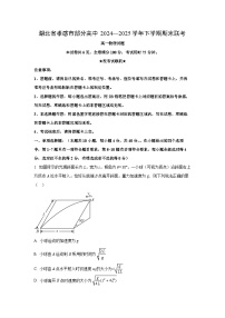 湖北省孝感市部分高中联考2024-2025学年高一下学期7月期末物理试卷（解析版）